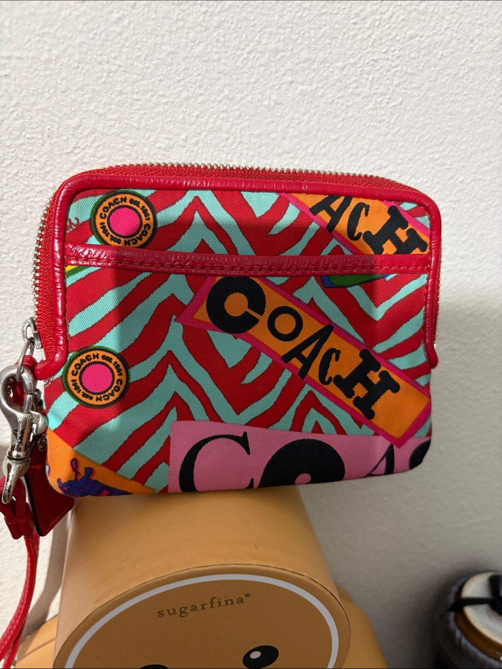 Coach Poppy. Multicolor Women’s Wristlet   Wallet